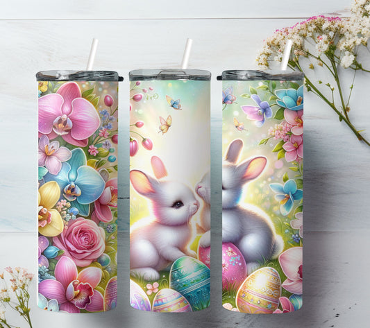 🌸🐰 Easter Bunny 20oz Tumbler – Perfect for Hot or Cold Drinks! 🐰🌸