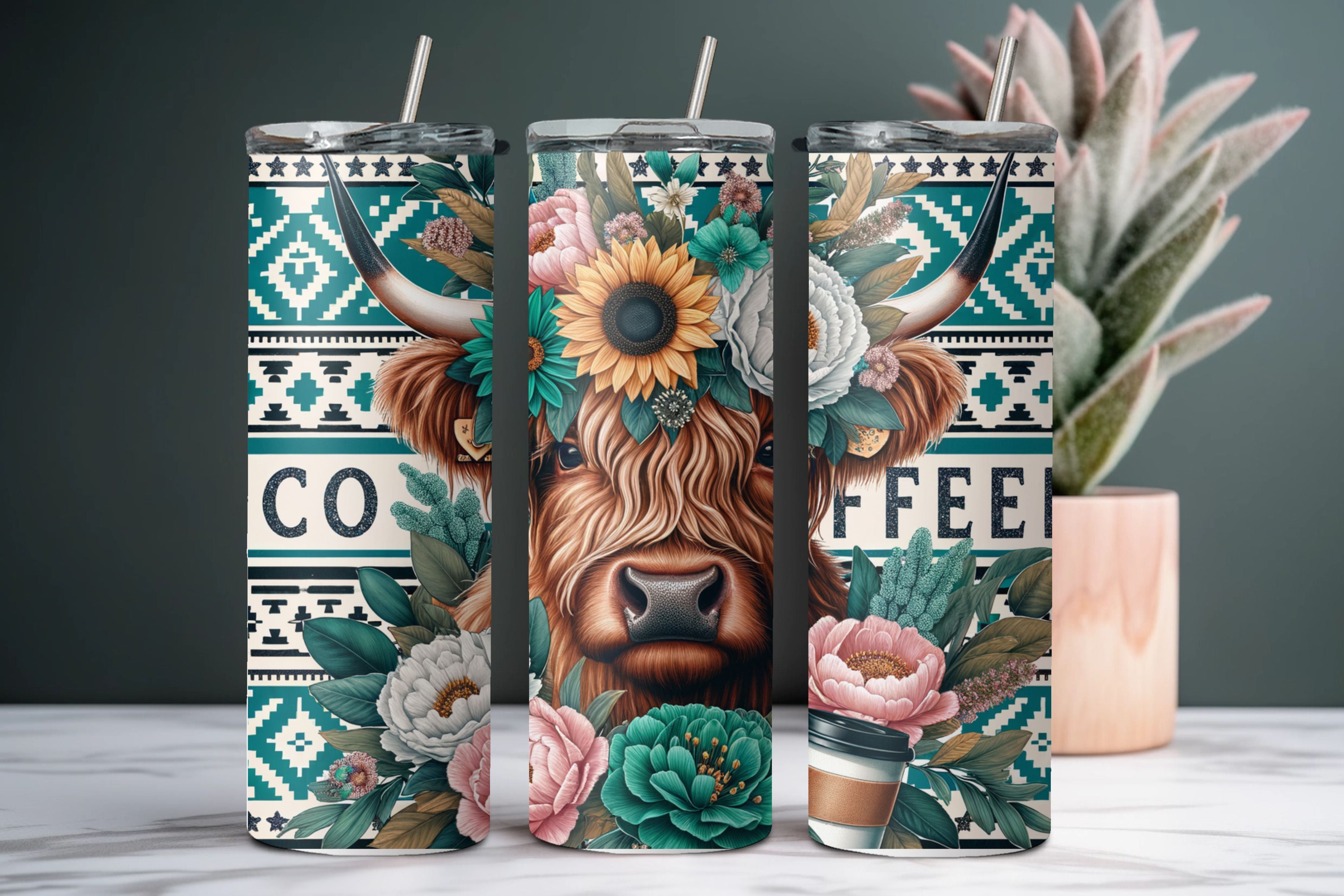 Stay Cool with the Highland Cow 20oz Tumbler! 🐄❄️