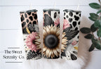 Yellow Sunflower & Leopard Tumbler