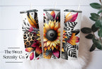 Yellow Zebra Sunflower Tumbler