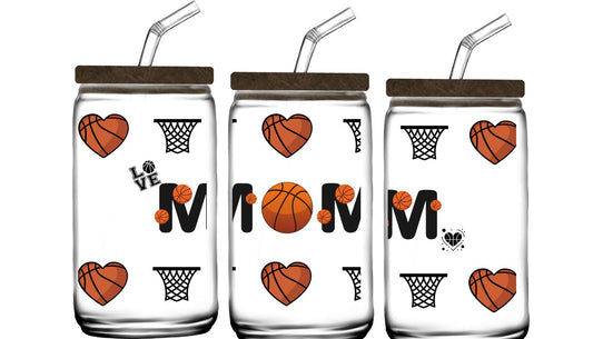 Basket Ball Mama Glass Cup