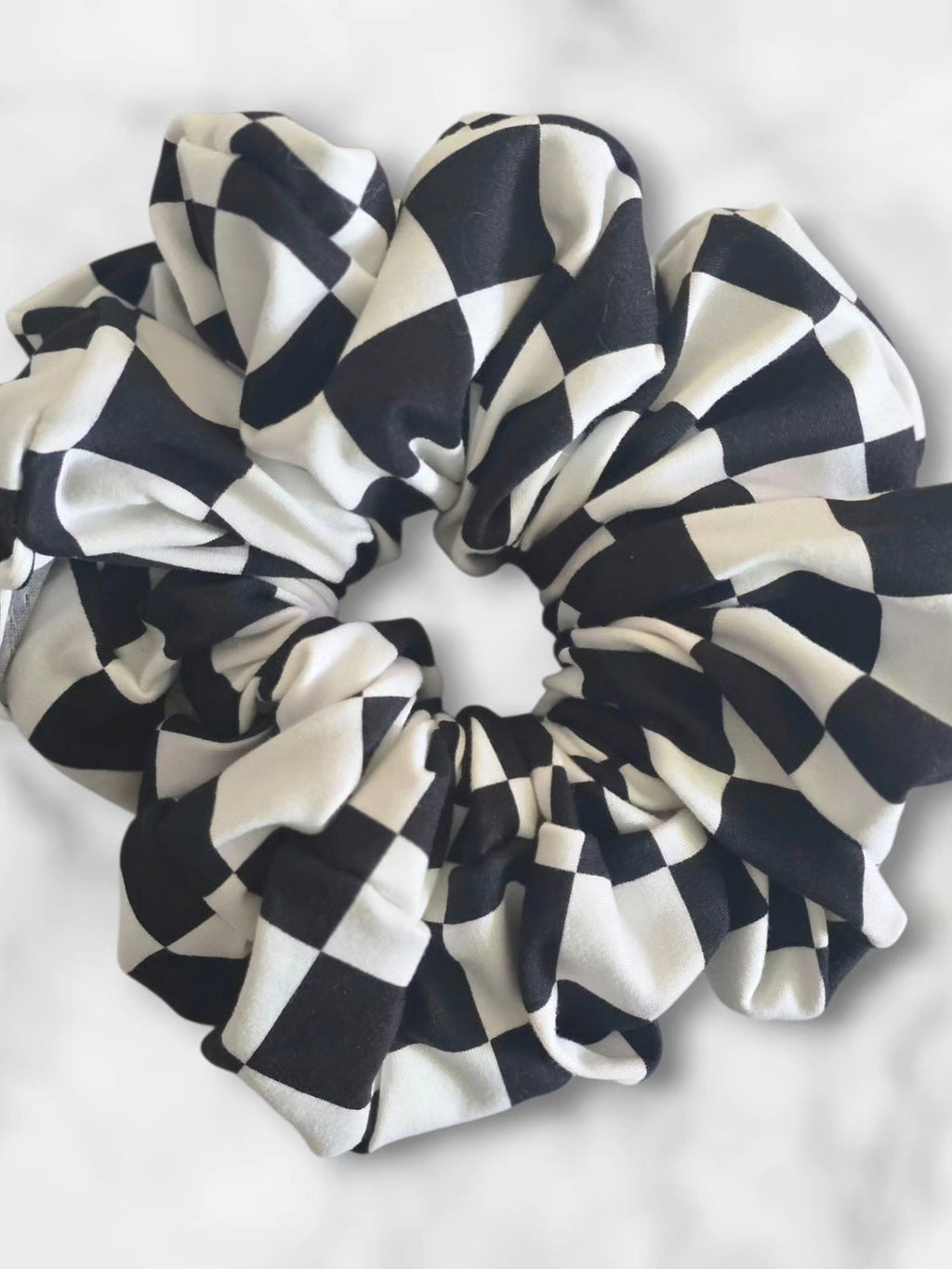 XXL Checkered Handmade Scrunchies