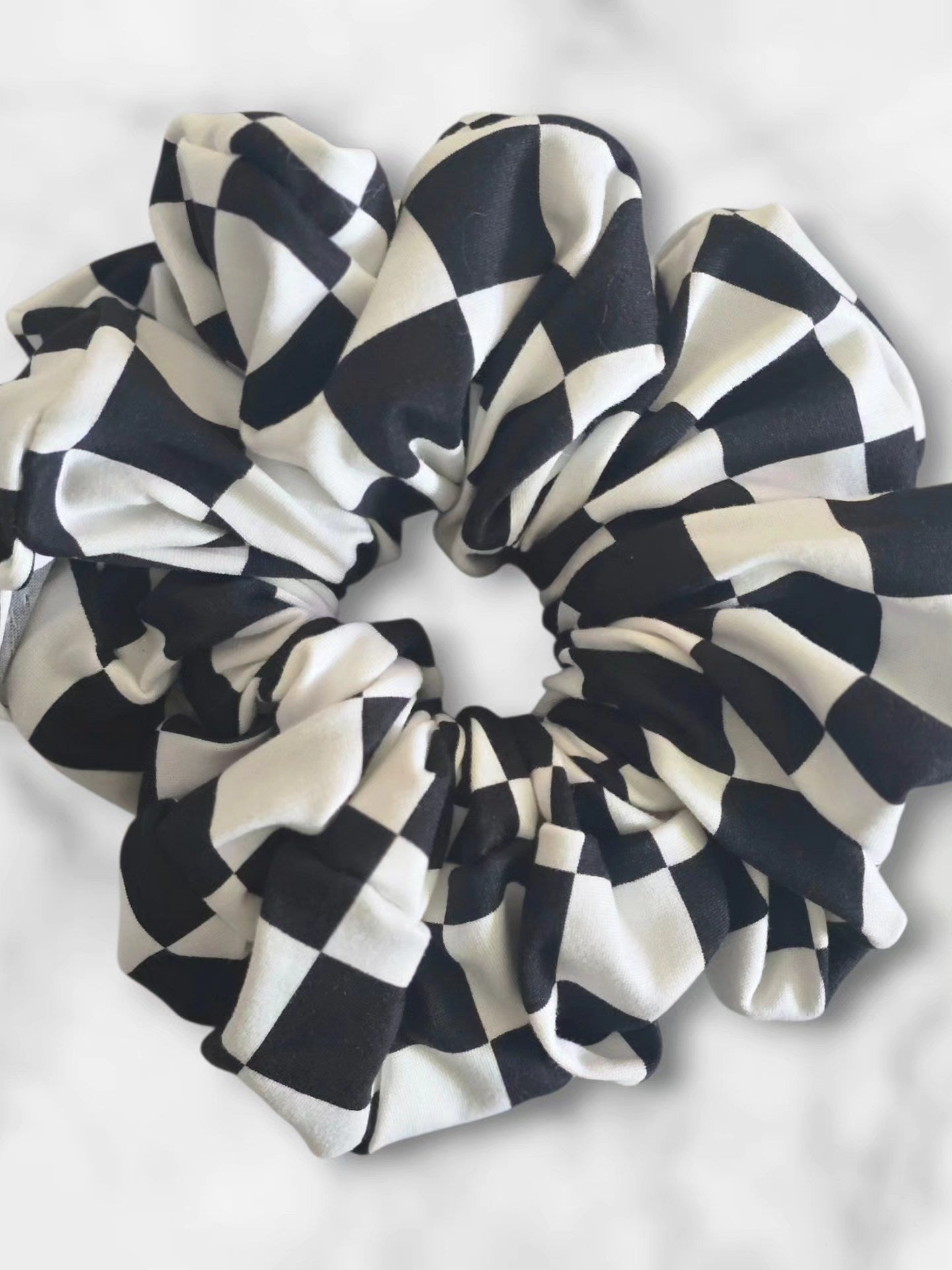 XXL Checkered Handmade Scrunchies