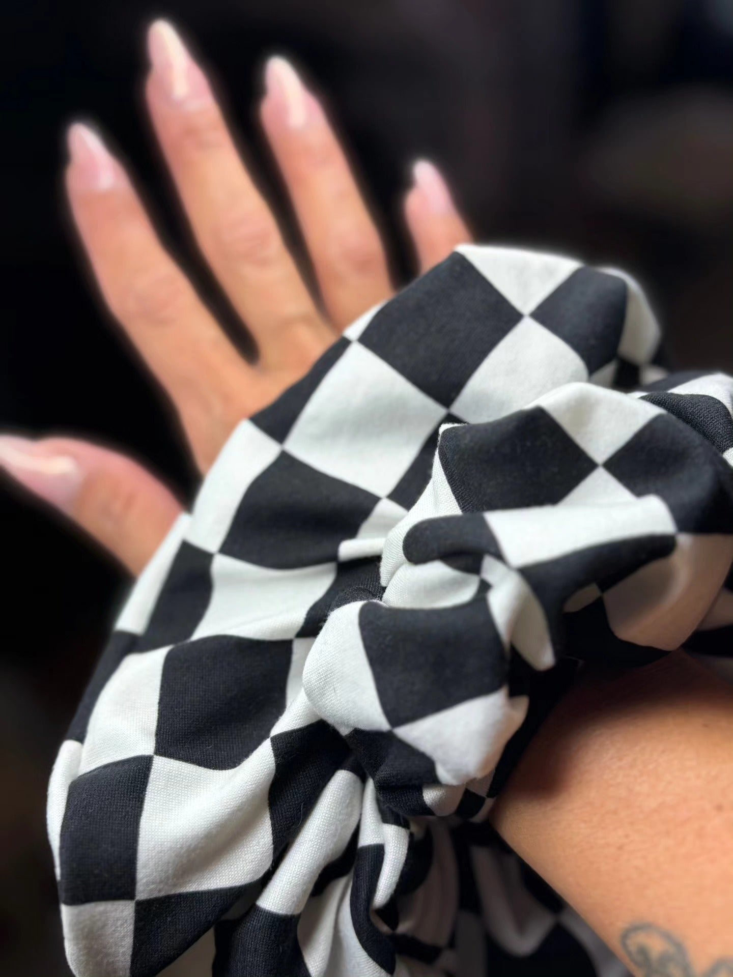 XXL Checkered Handmade Scrunchies