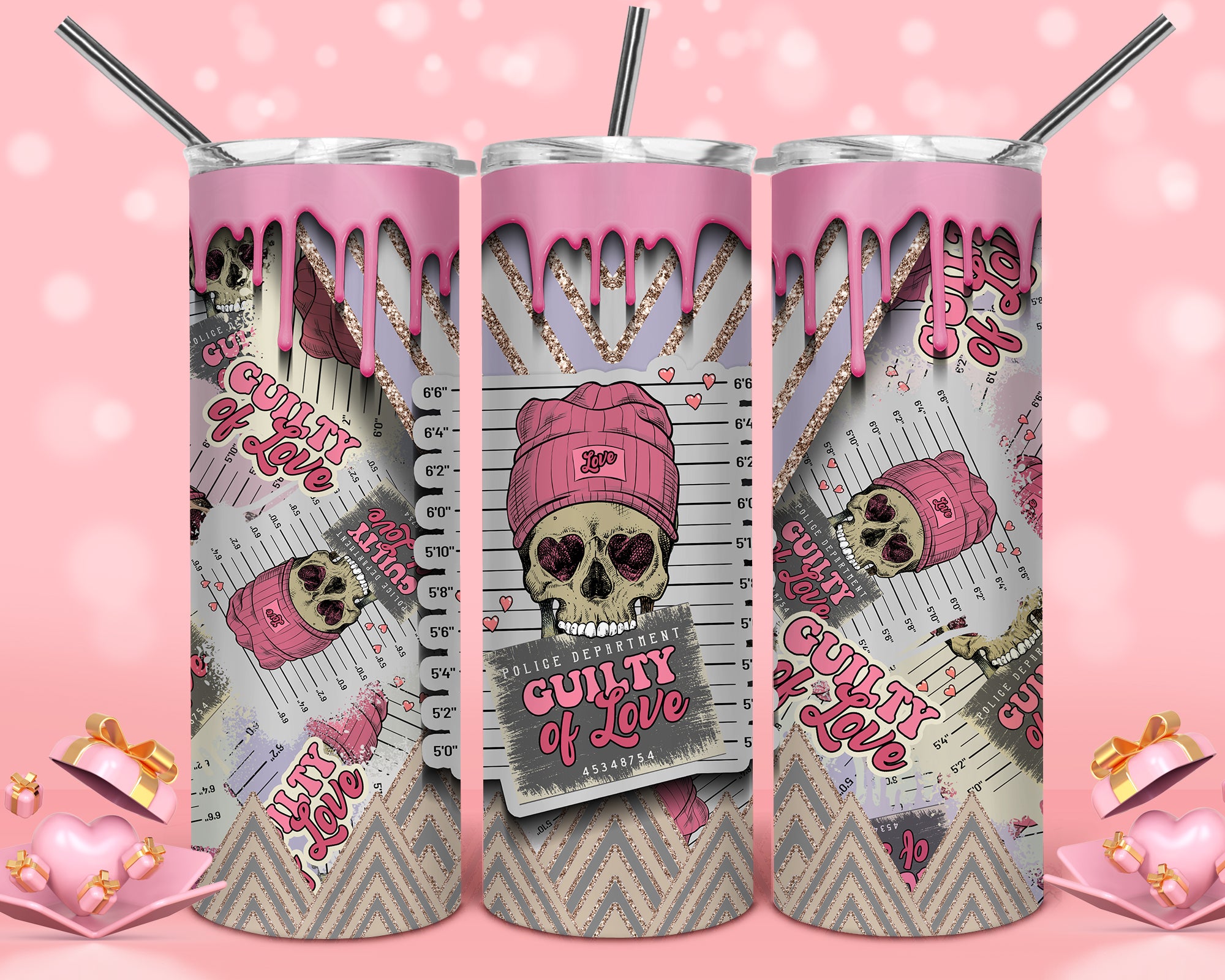 20 oz tumbler Skull
