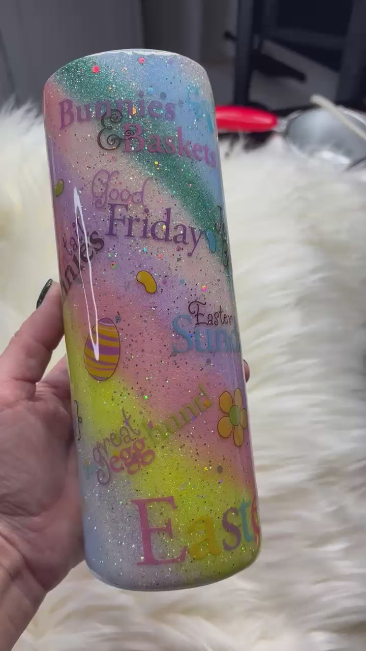 🌸 Easter Special: One-of-a-Kind Handmade 20oz Stainless Steel Tumbler 🌸