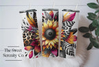 Yellow Zebra Sunflower Tumbler