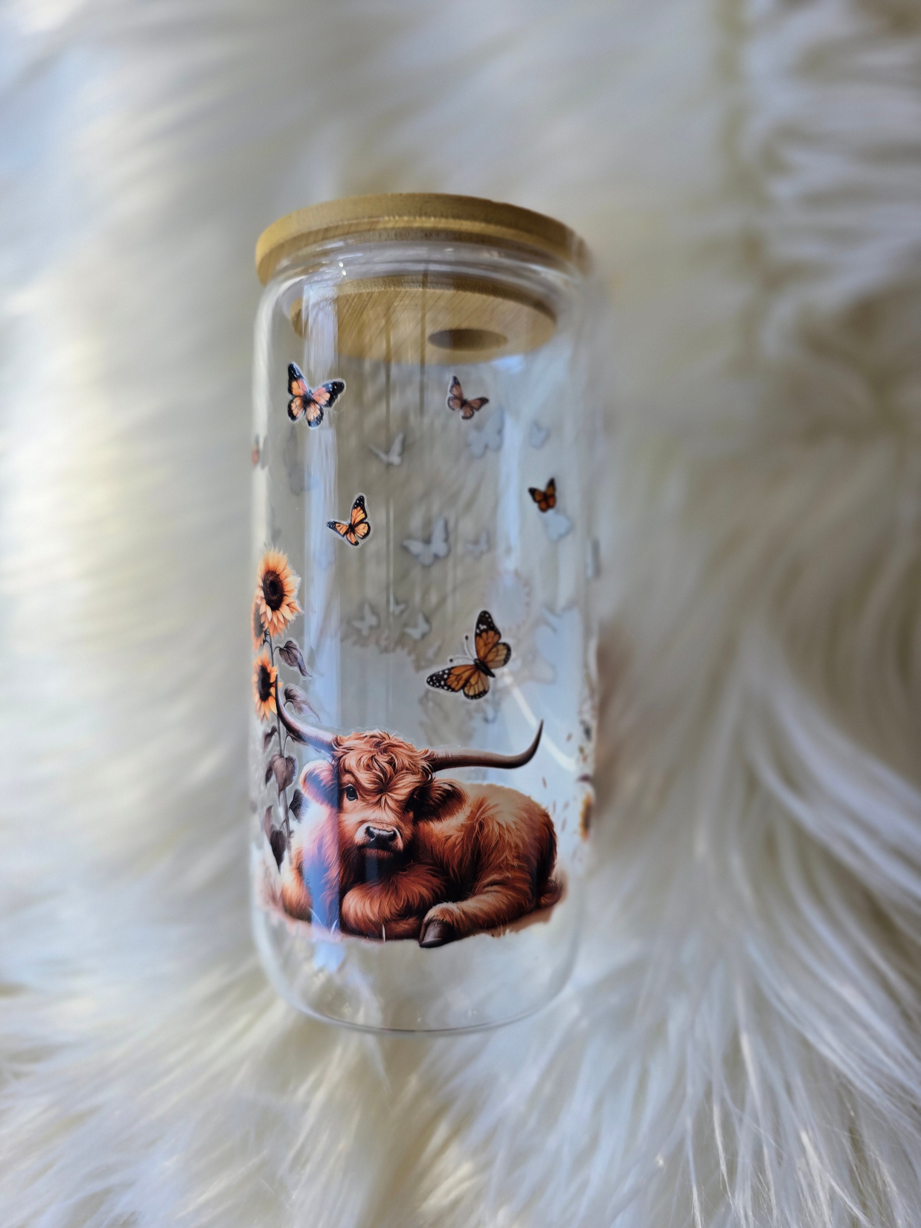 Hyland Cows Glass Tumbler