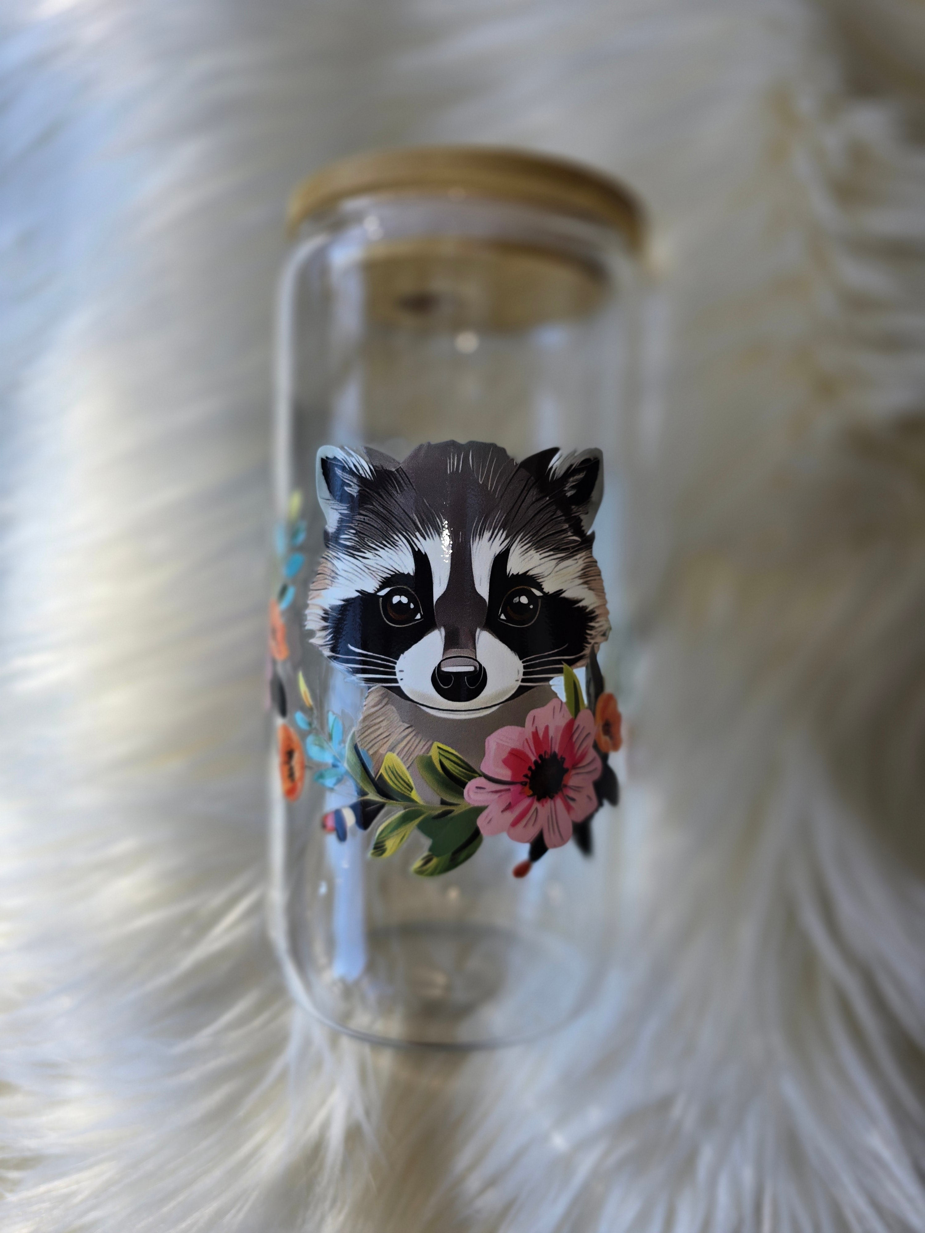 Trash Panda Glass 16oz Tumbler