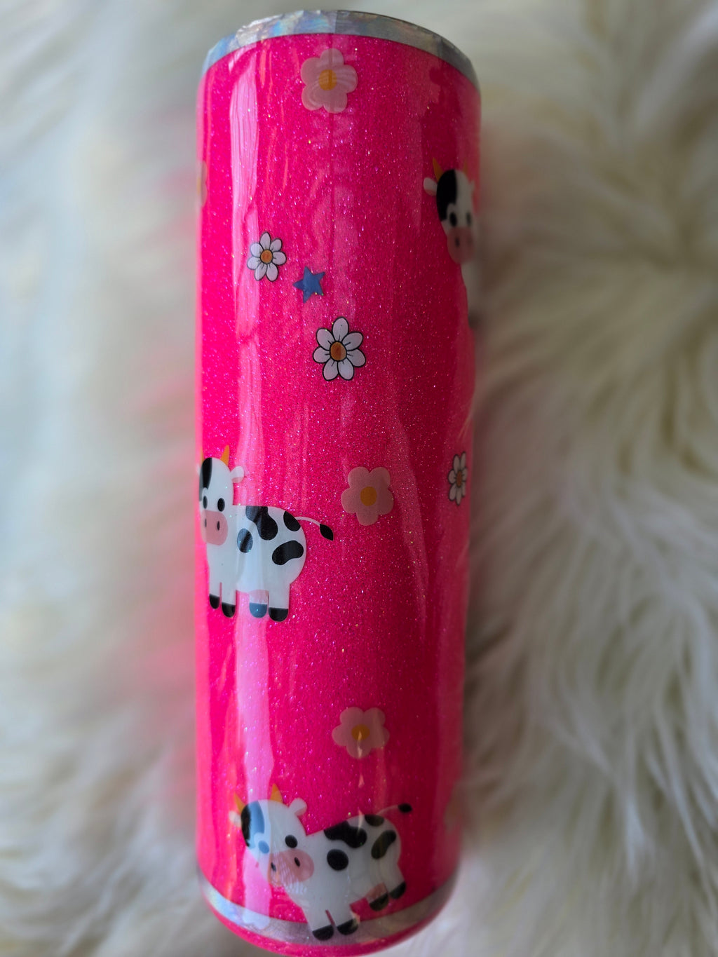 💖 Sip in Style with Our Pink 30oz Cow Epoxy Tumbler! 💖🐄