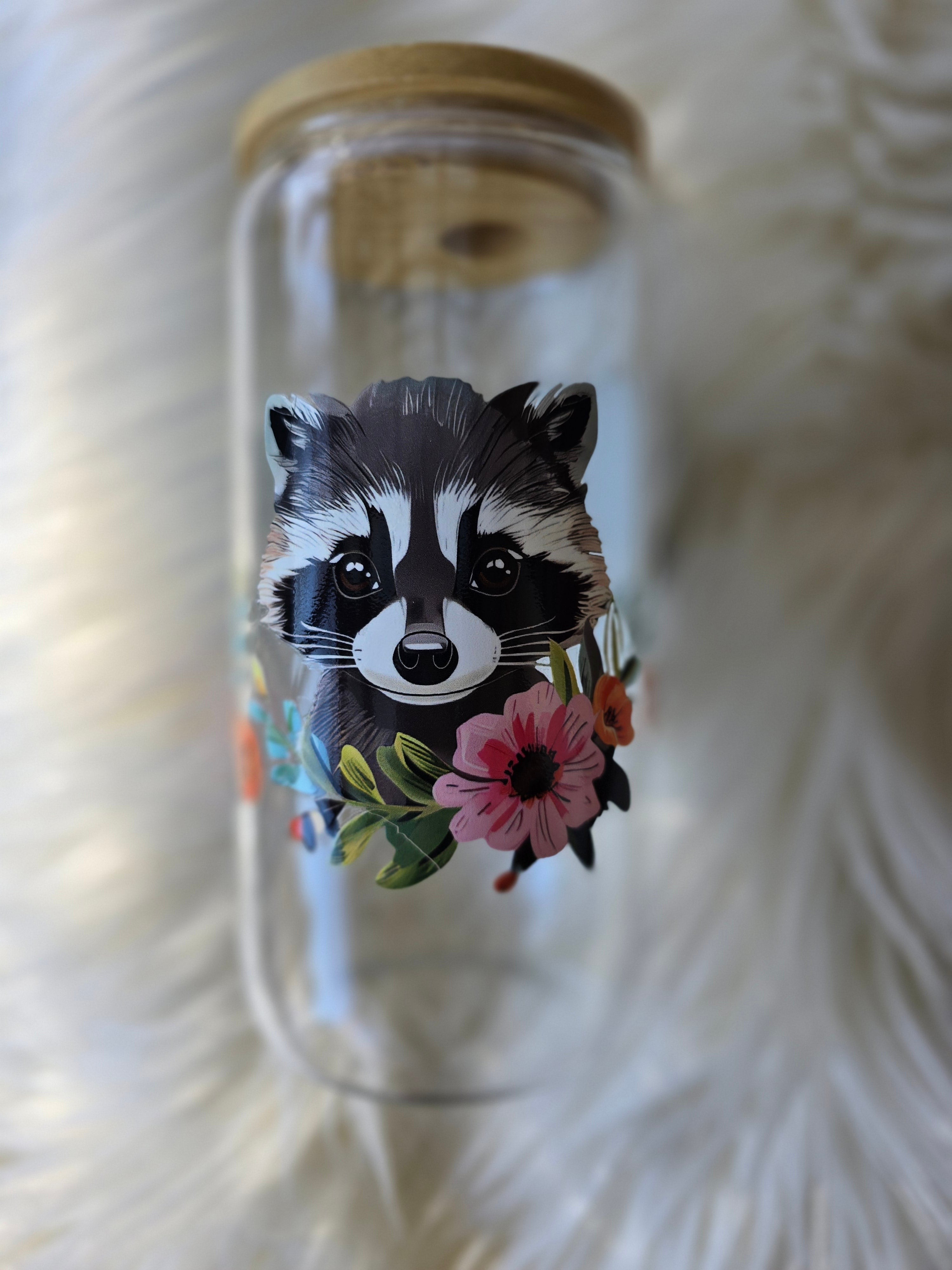 Trash Panda Glass 16oz Tumbler